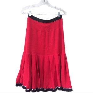 EUC Beautiful Red Ruffle bottom Skirt Santana Knut